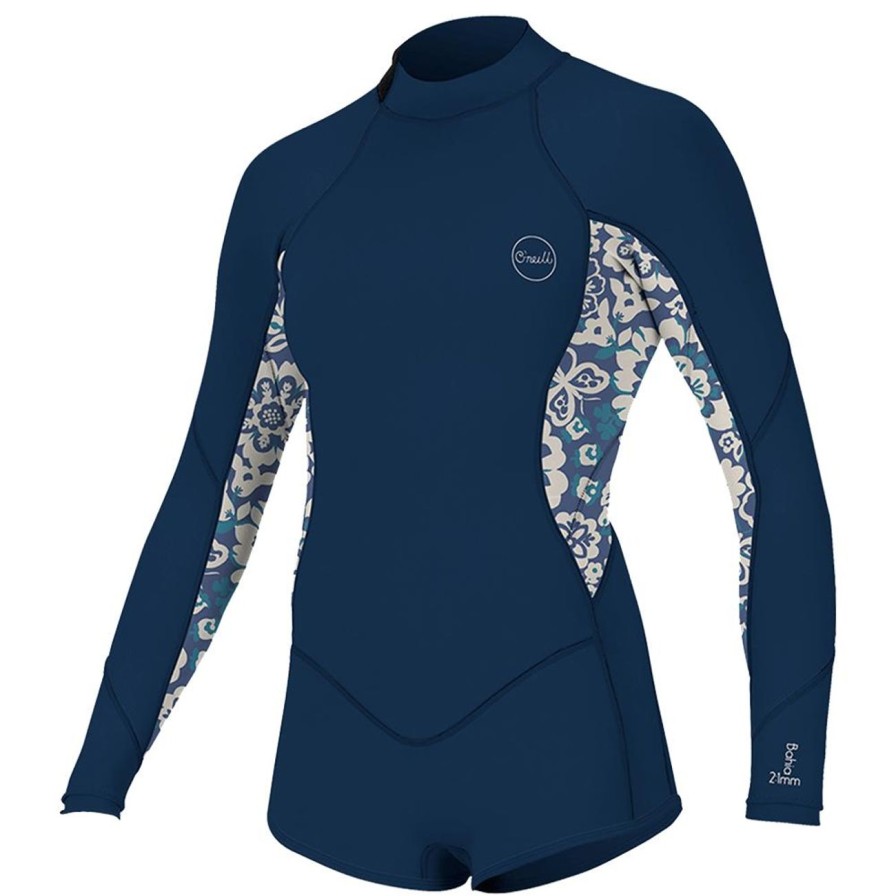 Gear O'Neill Wetsuits | O'Neill Women'S Bahia 2/1Mm Back Zip L/S Spring Wetsuit