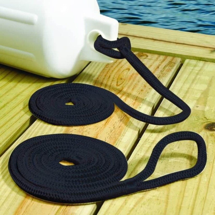 Parts Seachoice Fenders & Docking | Seachoice Fender Lines 3/8" X 6' (Black)