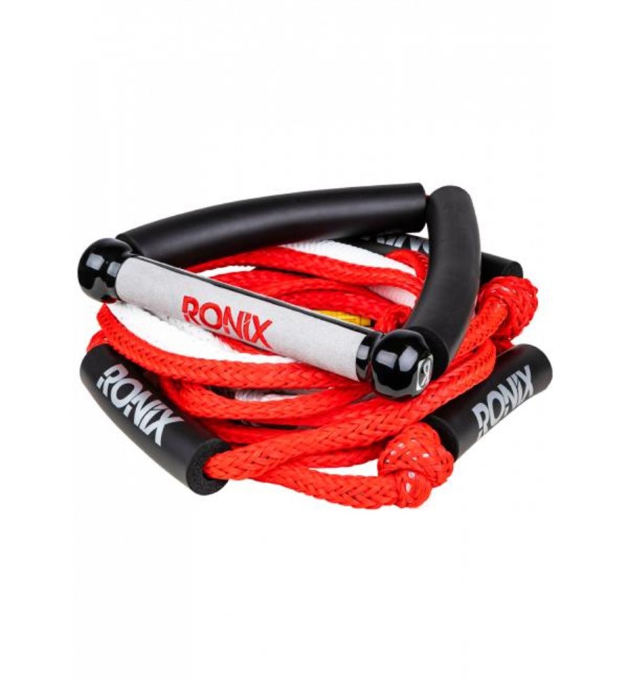 Surf Ronix | Ronix Bungee Surf Rope-10" Handle Hide Grip-25Ft 4-Sect. Rope - Asst. Color