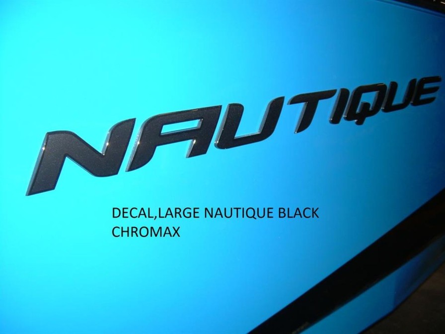 Parts Nautique Decals & Emblems | Nautique Decal - Large Nautique Black Chromax - 140089