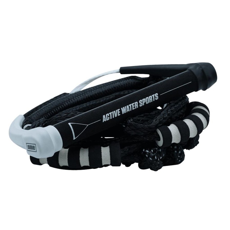 Surf ActiveWake | Active Silicone Surf Rope - Black/White